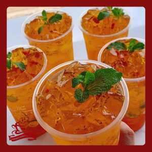 Trà đào cam sả hạt chia